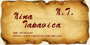 Nina Tapavica vizit kartica